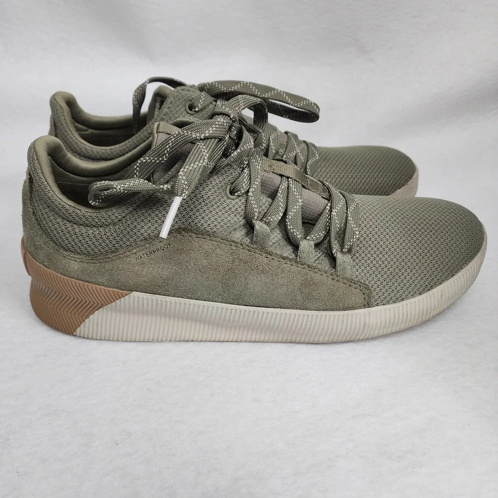Sorel Out 'N About III Low NL4090-365 Womens 10 Sneakers Green Waterproof Shoes
